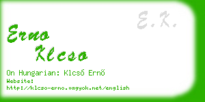 erno klcso business card